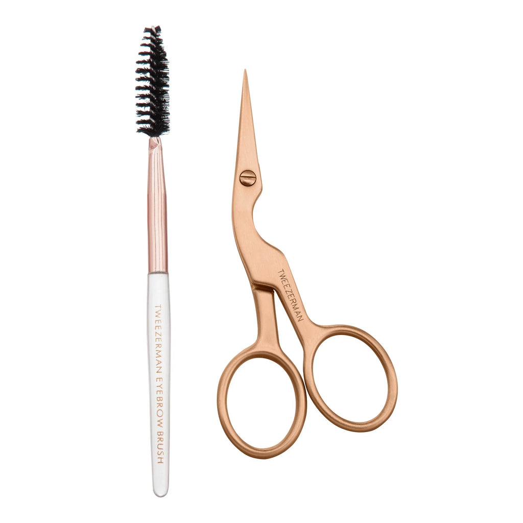 Opulent Shears Rosé Arcé Brow Scissors & Brush