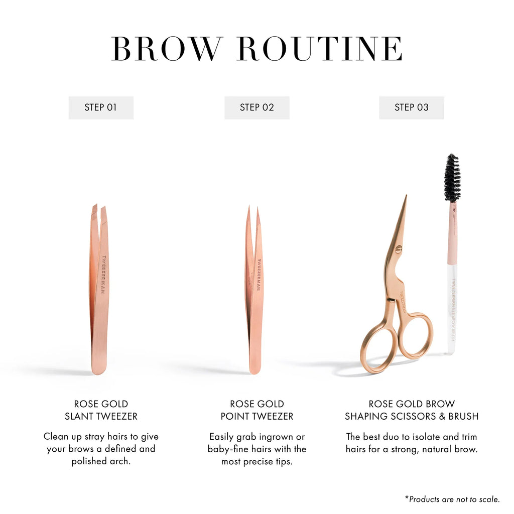 Opulent Shears Rosé Arcé Brow Scissors & Brush