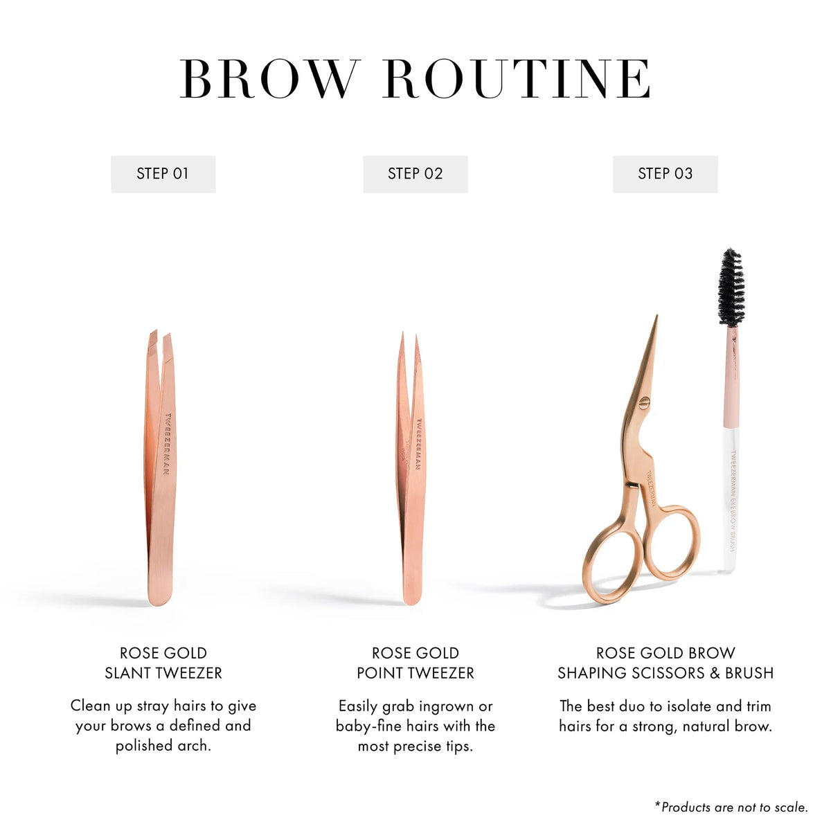 Opulent Shears Rosé Arcé Brow Scissors & Brush
